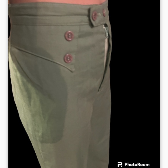 Very cool sage green vintage 70s flair pants - Picture 5 of 8